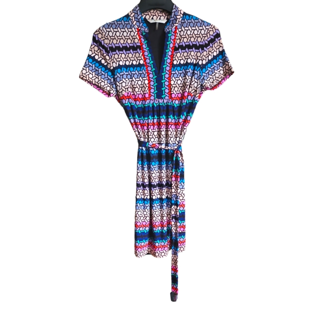 Trina Turk Joni Stained Glass Mini Dress Womens S - Picture 2 of 6